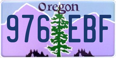 OR license plate 976EBF