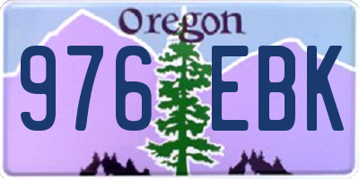 OR license plate 976EBK