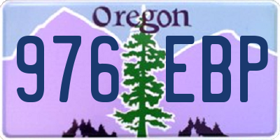 OR license plate 976EBP