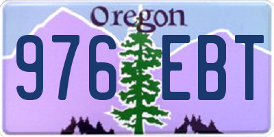 OR license plate 976EBT