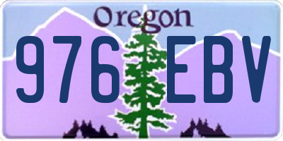 OR license plate 976EBV
