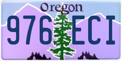 OR license plate 976ECI