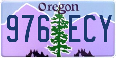 OR license plate 976ECY