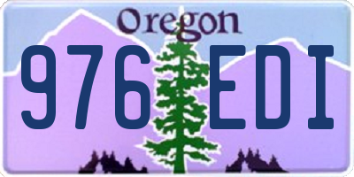 OR license plate 976EDI