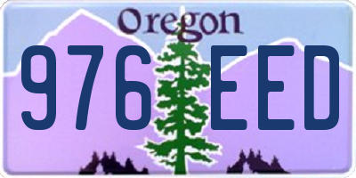 OR license plate 976EED