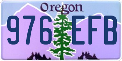 OR license plate 976EFB