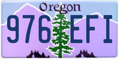 OR license plate 976EFI