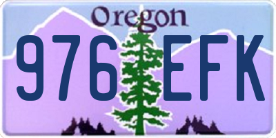 OR license plate 976EFK