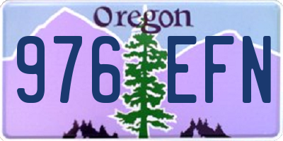 OR license plate 976EFN