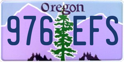 OR license plate 976EFS