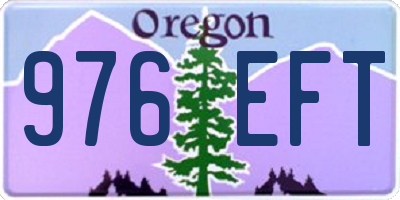 OR license plate 976EFT