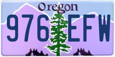 OR license plate 976EFW