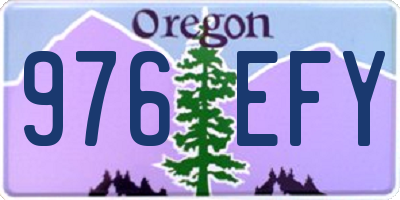 OR license plate 976EFY