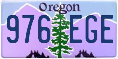 OR license plate 976EGE