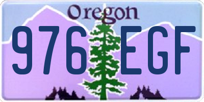 OR license plate 976EGF