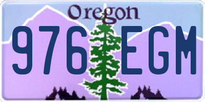 OR license plate 976EGM
