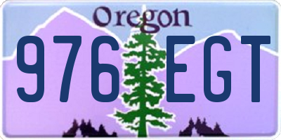 OR license plate 976EGT