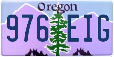 OR license plate 976EIG