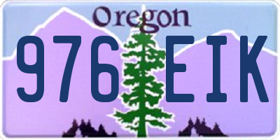 OR license plate 976EIK