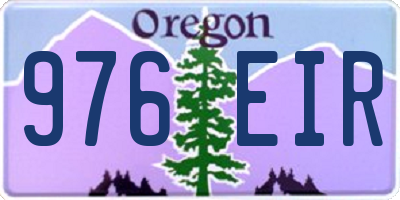 OR license plate 976EIR