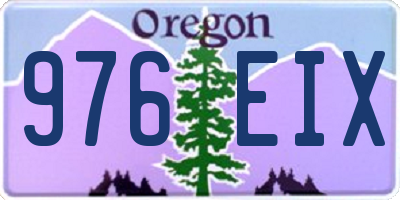 OR license plate 976EIX