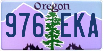 OR license plate 976EKA