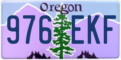 OR license plate 976EKF