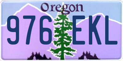 OR license plate 976EKL
