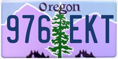 OR license plate 976EKT