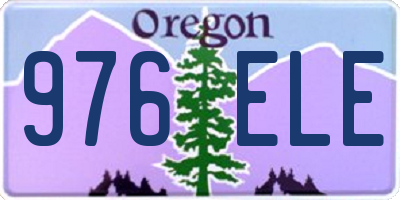 OR license plate 976ELE