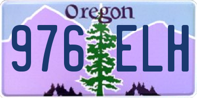 OR license plate 976ELH
