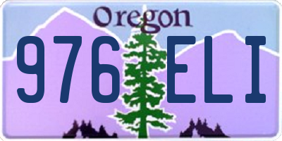 OR license plate 976ELI