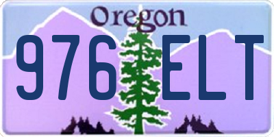 OR license plate 976ELT