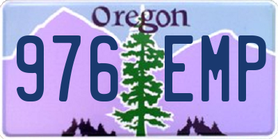OR license plate 976EMP