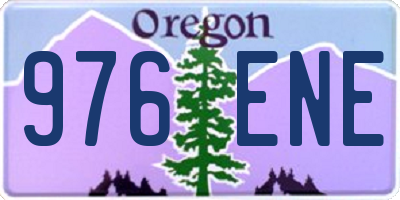OR license plate 976ENE