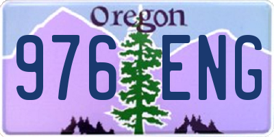 OR license plate 976ENG
