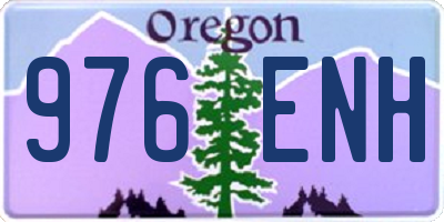 OR license plate 976ENH