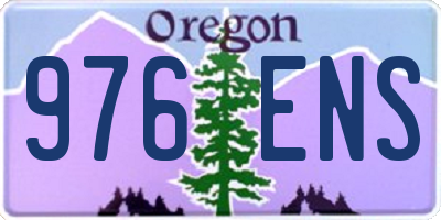 OR license plate 976ENS