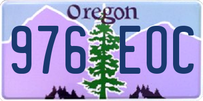 OR license plate 976EOC