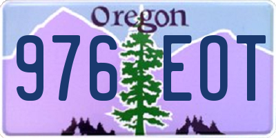 OR license plate 976EOT