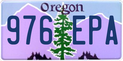 OR license plate 976EPA