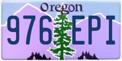 OR license plate 976EPI