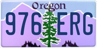 OR license plate 976ERG