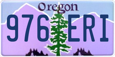 OR license plate 976ERI
