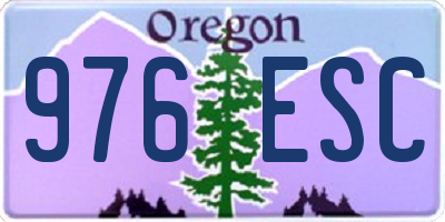 OR license plate 976ESC