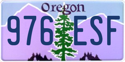 OR license plate 976ESF