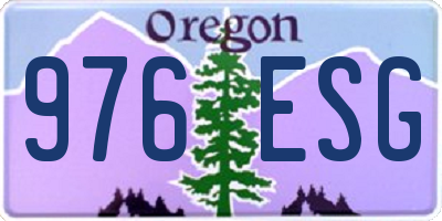 OR license plate 976ESG