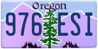 OR license plate 976ESI