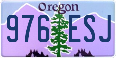 OR license plate 976ESJ