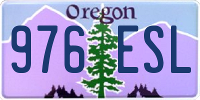 OR license plate 976ESL